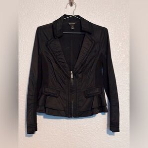 White House Black Market Black Blazer with Structured Silhouette - Women Size 8